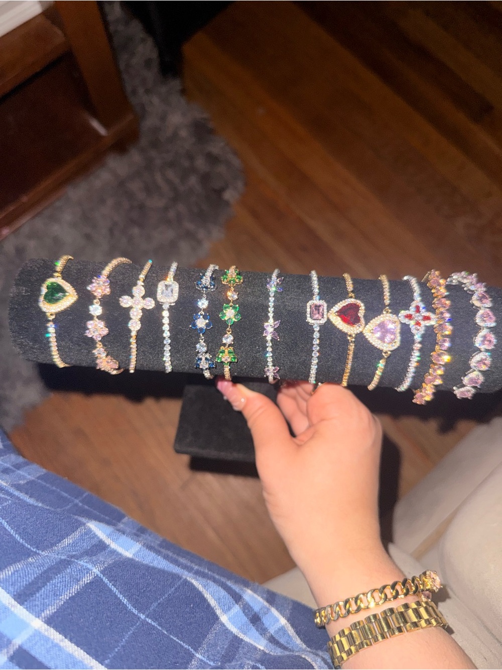 Multi-Color Crystal Tennis Bracelet Collection for Women.